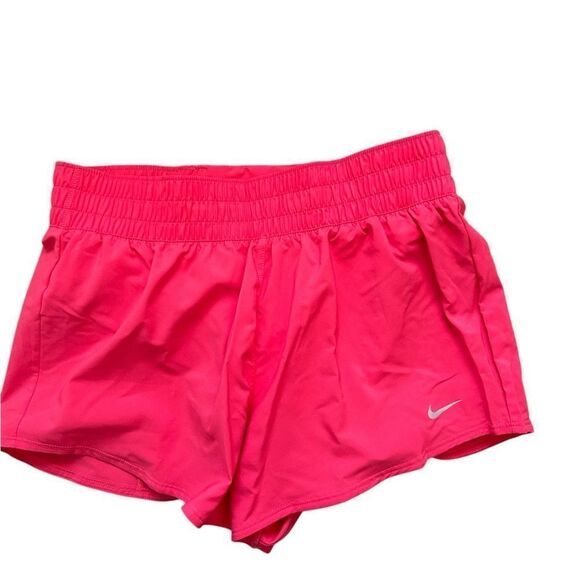 Nike One Dri-FIT Mid-Rise 3" Brief-Lined Shorts, Pink, size Medium, NWT - Picture 1 of 8